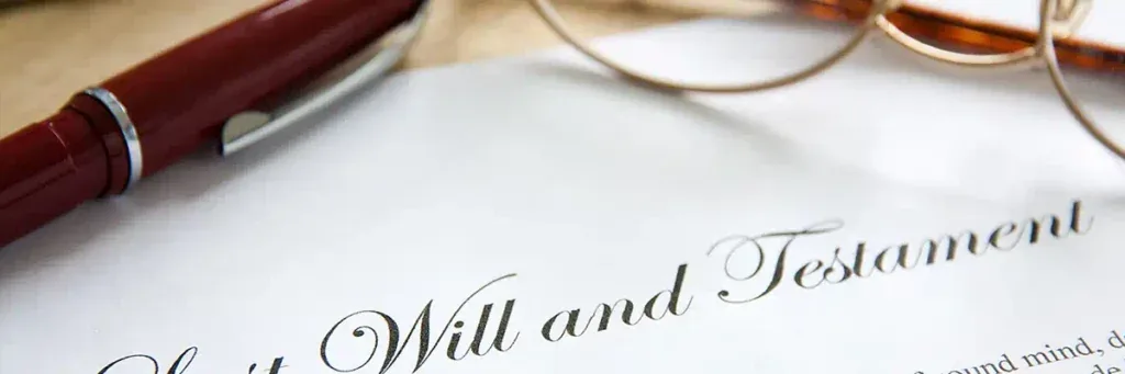 Probate paperwork for an inherited house